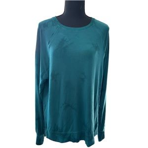 JoyLab Tie Dye Crew Neck Green Sweatshirt, Size M
